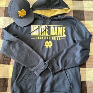 Colosseum Notre Dame Fighting Irish hoodie/hat combo Men’s size L Hat size 7.5